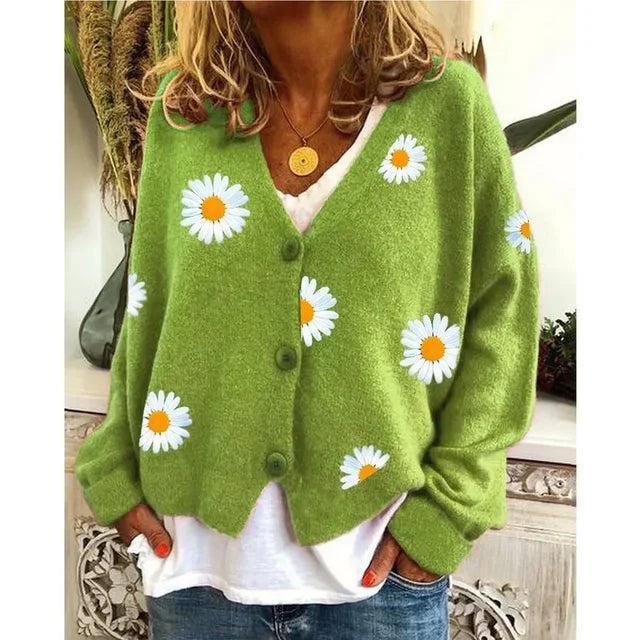 Wójcik™ | Stylowy Casualowy Kwiatowy Kardigan