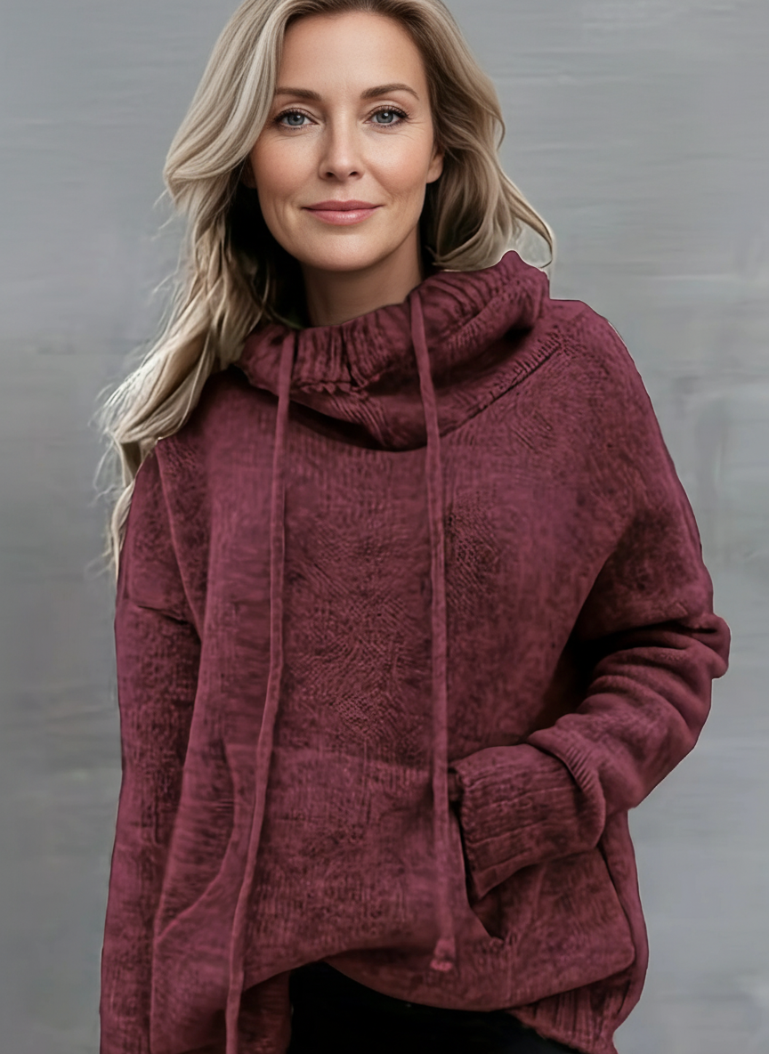 Wójcik™ | Sweter z Długim Rękawem z Kieszenią